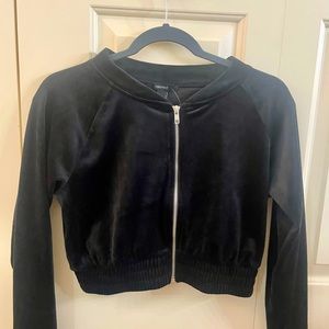 velvet forever 21 cropped jacket